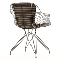 Dining Table Chair Dining Table Dining Chair Steel Wire Dining Chair Bar Chair Saddle Leather Hardware Stainless Steel Coffee Chair Master Design Armrest Outdoor Break 3d model