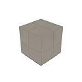 Stylish Ottoman Seats In Beige And Checkerboard Patterns For Home Decor