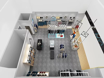 Modern Clothing Store Clothes Store 3d model