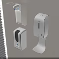 Wall Mounted White Hand Soap Dispensers And Tissue Box Daily Cleaning Supplies