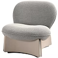Stylish Modern Curved Soft Textured Fabric Leisure Chair For Cozy Home Living Room Daily Relaxation