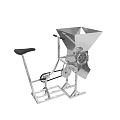 Foot Operated Stainless Steel Grinding Machine With Hopper And Gear Mechanism