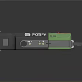 Portable Electronic Device With Gray Green Design Buttons And Connection Ports