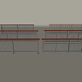 Various Decorative Fence Railings With Metal Frames and Wooden Accents