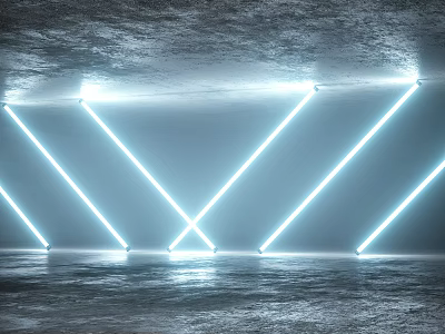 Modern Decorative Linear Lights with Intersecting Lines for Ambient Interior Illumination 3d model