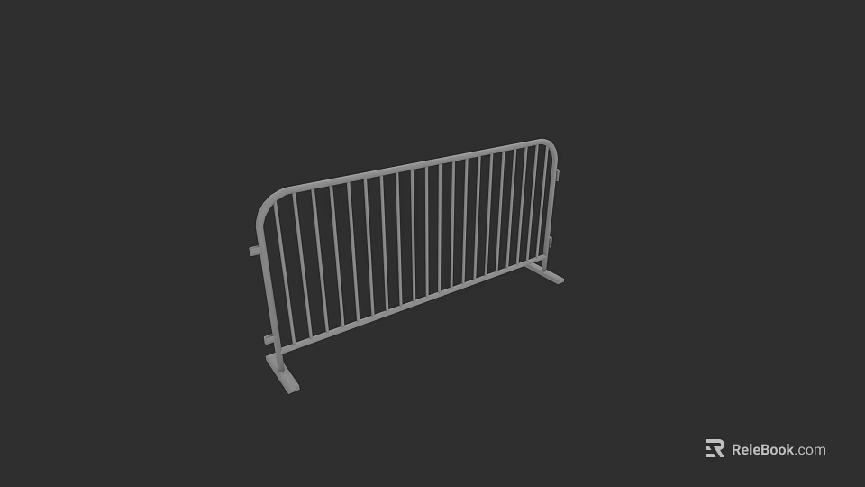 Sturdy Silver Metal Barricade Design For Crowd Control And Event Safety Use 3d model 