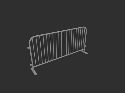 Sturdy Silver Metal Barricade Design For Crowd Control And Event Safety Use 3d model