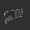 Sturdy Silver Metal Barricade Design For Crowd Control And Event Safety Use