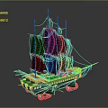 modern ship ancient ship ancient warship large ancient ship ancient warship 3d model