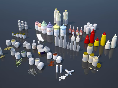 Modern Bottle Bottle Jar Jar 3d model