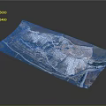 Open Pit Mined Terrain With Layered Slopes Access Roads And Excavated Areas