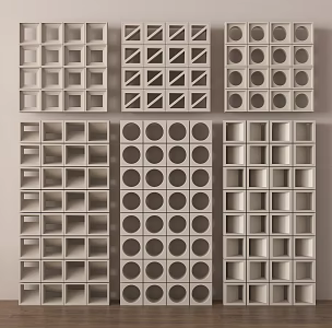 Modern Partition Cement Brick Partition Cement Brick Wall Precast Brick Partition 3d model