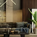 Modern corner sofa combination 3d model