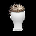 Game and Movie Character With White Head Model Blonde Messy Short Hair
