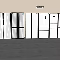 Poliform White Refrigerators and Freezers with Various Modern Designs Display Collection