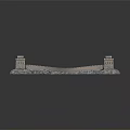 Scenic Great Wall Landscape With Winding Path And Ancient Watchtowers On Rocky Terrain