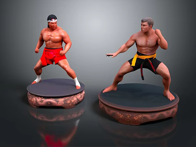 Muay Thai Free Fighting Athlete Muay Thai Athlete Boxer Athlete Sanda 3d model