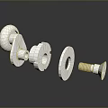 Metallic Fasteners Including Bolts Nuts Washers And Shiny Metal Components On Reflective Surface