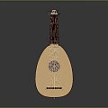 Pipa Instrument String Chinese Musical Instruments 3d model