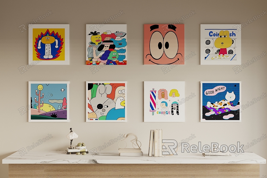 Cartoon Hanging Paintings model