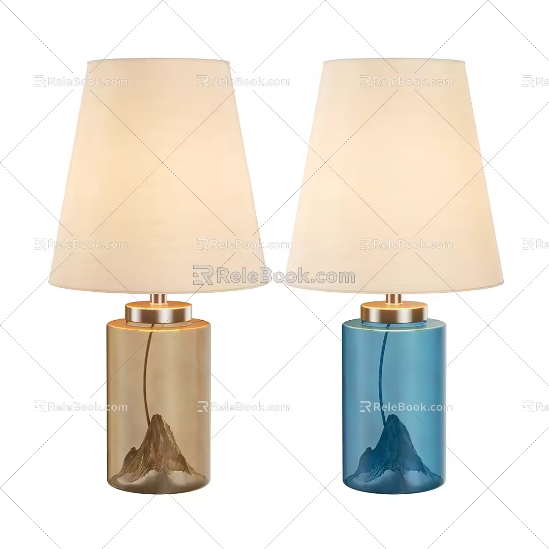 Modern Table Lamp Simple Glass Table Lamp 3d model