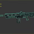 Futuristic Black Tactical Assault Weapon With Sleek Design And Grip Details