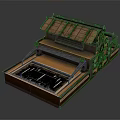 Vintage Mechanical Car Model With Wooden Structure And Metal Gear Details