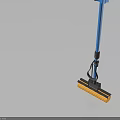 Practical Blue Household Mop With Yellow Head And Black Handle For Daily Cleaning