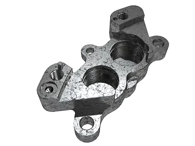 Heavy Duty Metal Mechanical Component Featuring Multiple Holes And Precision Design 3d model