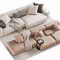 Double sofa Multi-person sofa Corner sofa 3d model