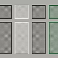 Modern Room Dividers With Grid Design In Black White Green And Rectangular Square Shapes 3d model