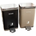 NATUREHOME Decorative Ornament Set With Black Beige Foot Pedal Trash Bins And Waste Sorting Symbols