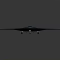 Sleek Military Stealth Aircraft With Flying Wing Design And Dark Coloring