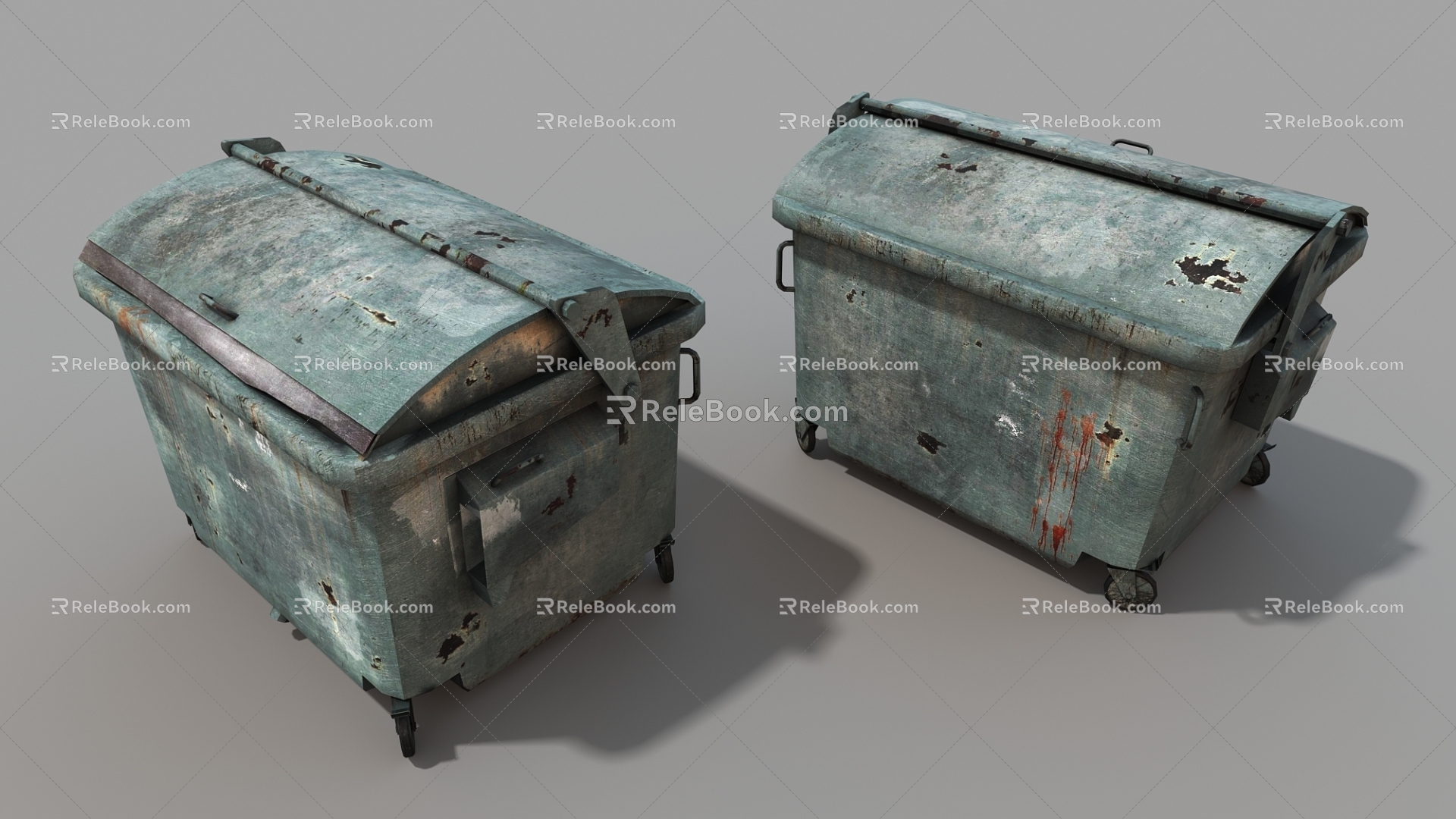 Mobile box recycling box old box sanitation tools 3d model