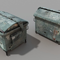 Mobile box recycling box old box sanitation tools 3d model