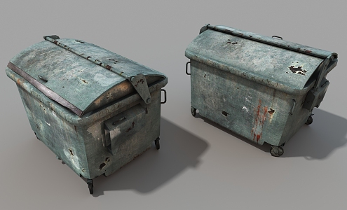 Mobile box recycling box old box sanitation tools 3d model