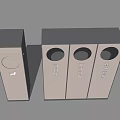 Modern trash can Simple trash can Garbage sorting Smoking area 3d model