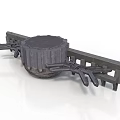 Metallic Industrial Equipment With Circular Main Body Rail And Projecting Metal Arms
