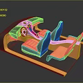 High Quality Car Interior Automotive Parts With Steering Wheel Seats Dashboard And Console
