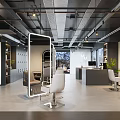 Elegant Modern Beauty Hair Salon Interior With Styling Chairs And Chic Lighting Decor