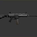 Modern Tactical Rifle with Metal Body Wooden Grip Tactical Rail and Extended Barrel