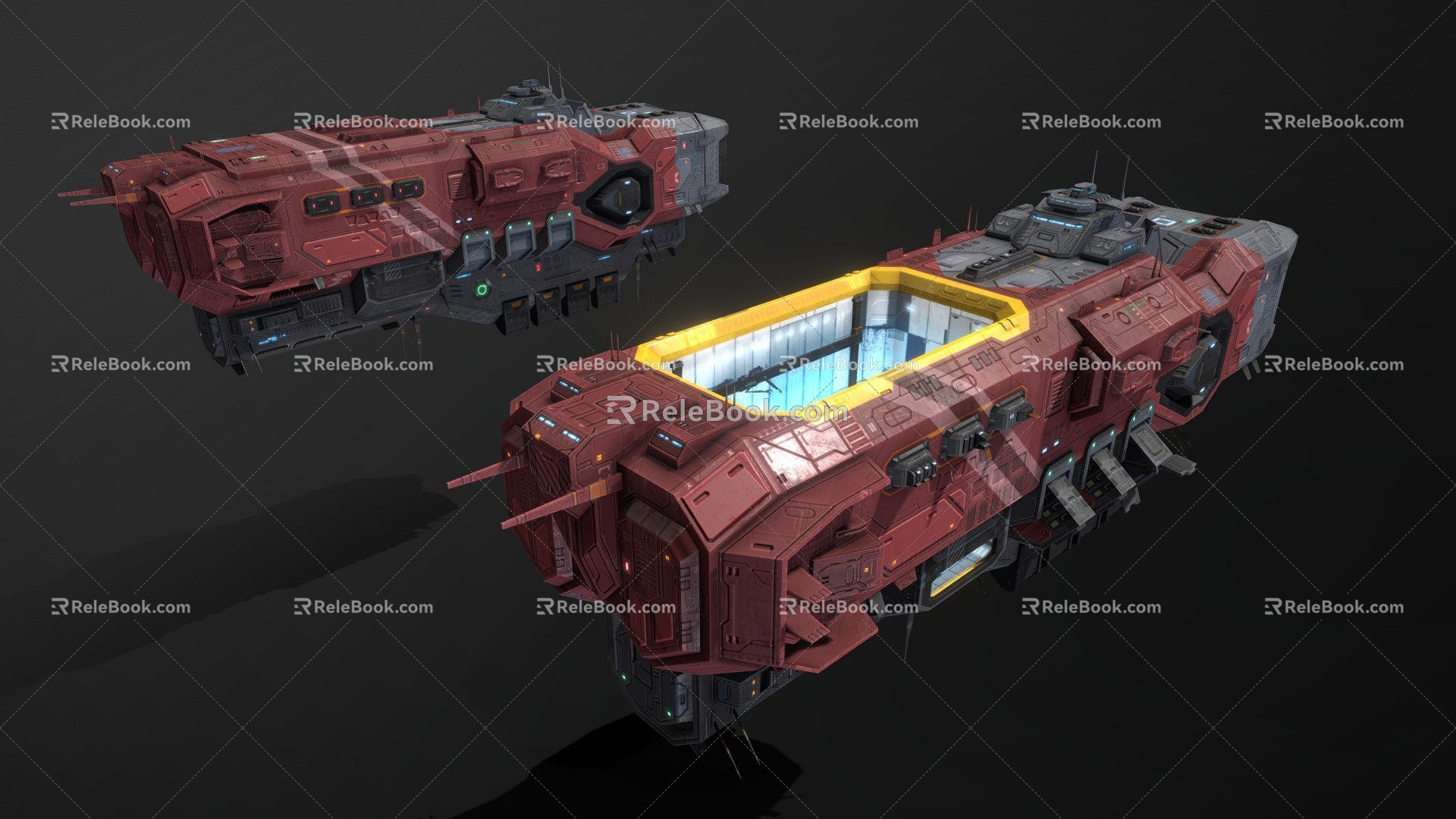 Sci-Fi Mobile Shipyard 3d model