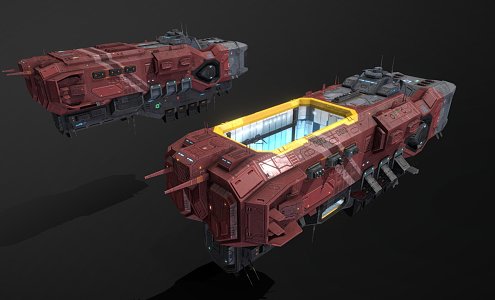 Sci-Fi Mobile Shipyard 3d model