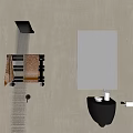 Modern Toilet Design In Contemporary Bathroom With Wall Mounted Basin And Illuminated Mirror