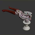 Pipe pliers vise bench vise wrench tool hardware tool processing tool furniture 3d model