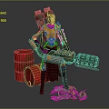 Industrial LOFT Robot Mech Warrior Machine Battlearm Mechanical Battlearm Machine Warrior 3d model