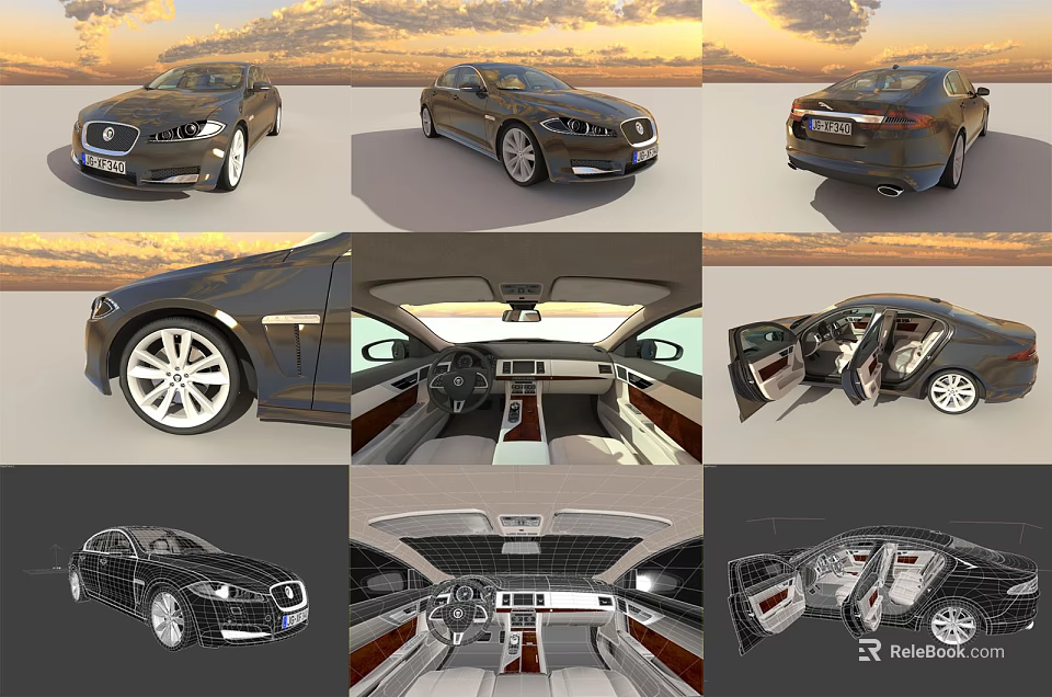 3D Car Model Exterior And Interior Design With Wheel Dashboard Seats Details 3d model 