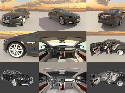 3D Car Model Exterior And Interior Design With Wheel Dashboard Seats Details 3d model