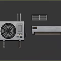 White Desktop PC Case And Monitor With Cooling Fan System Design
