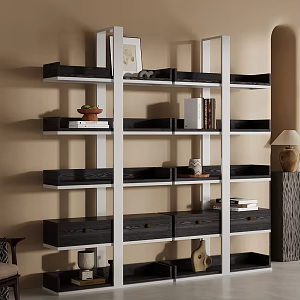 Simple Storage Rack Bookshelf Shelf Decorative Rack 3d model